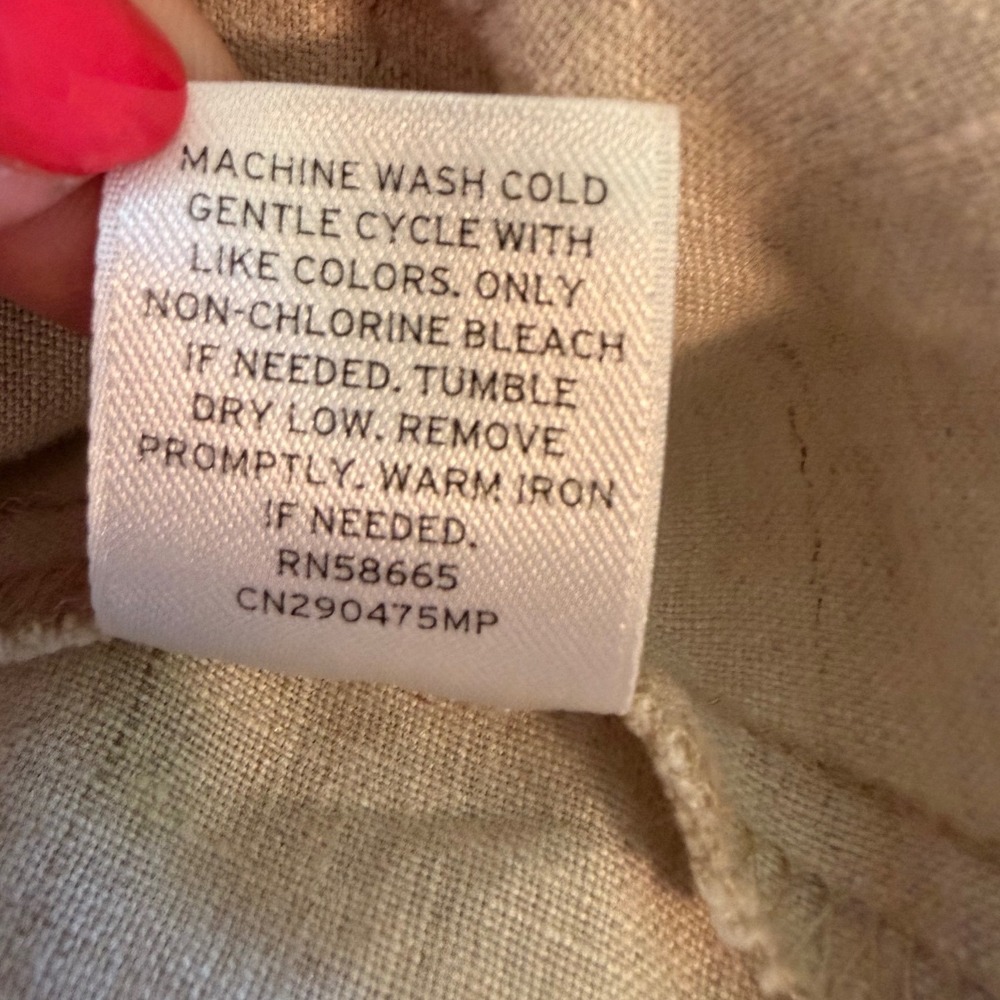 Caslon Womens Petite Medium Linen Blazer Oatmeal Beige Single Button CN290475MP - Picture 6 of 8